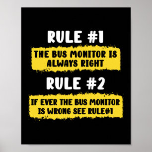 Affiche Règles de surveillance des autobus scolaires