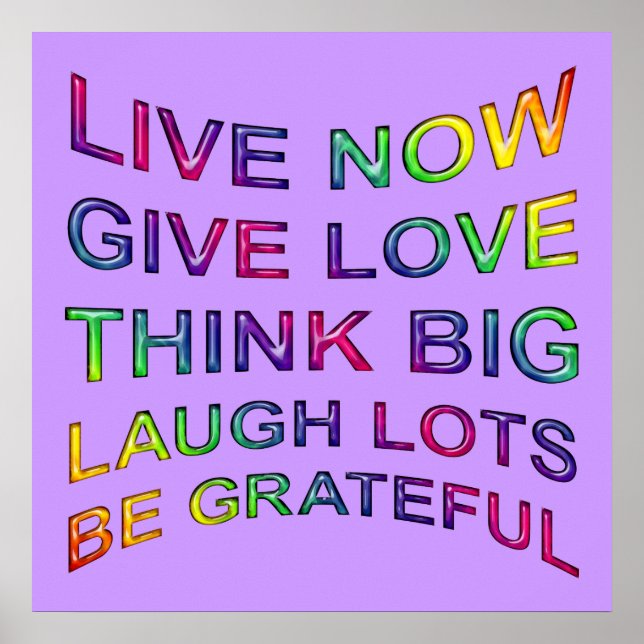 Affiche Règles De Vie (Devant)