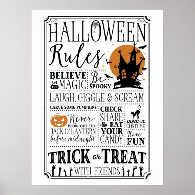 Affiche Règles d'Halloween (Devant)