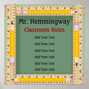 Affiche Règles et objectifs de la classe pour les enseigna