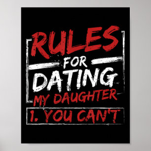 Affiche Règles pour sortir avec ma fille Conception Vous n