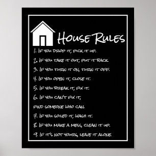 Affiche Règles simples de la Maison Blanche et Noire