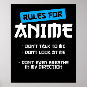Affiche règles vêtements manga art cosplay otaku cadeau