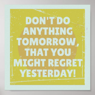 Affiche Regret passé et présent tendu