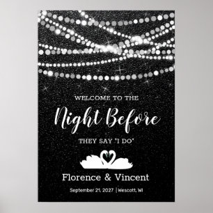Affiche Rehearsal Dinner Welcome to the Night Before  Post