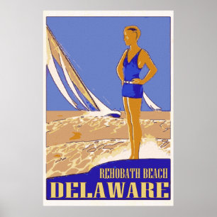 Affiche Rehobath Beach Delaware