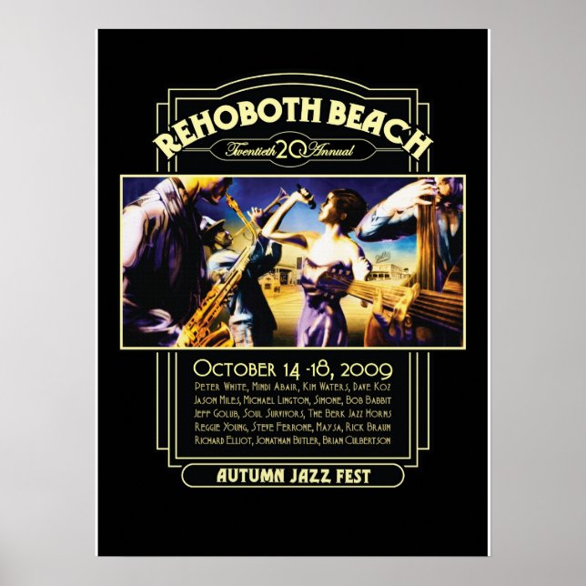 Affiche Rehoboth Beach Automne Jazz Fest 2009 (Devant)
