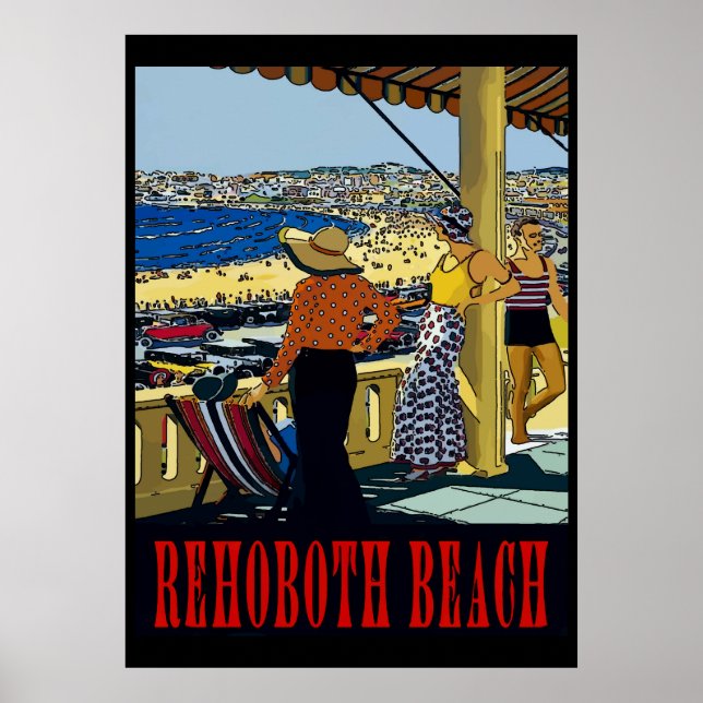 Affiche Rehoboth Beach Style Vintage (Devant)