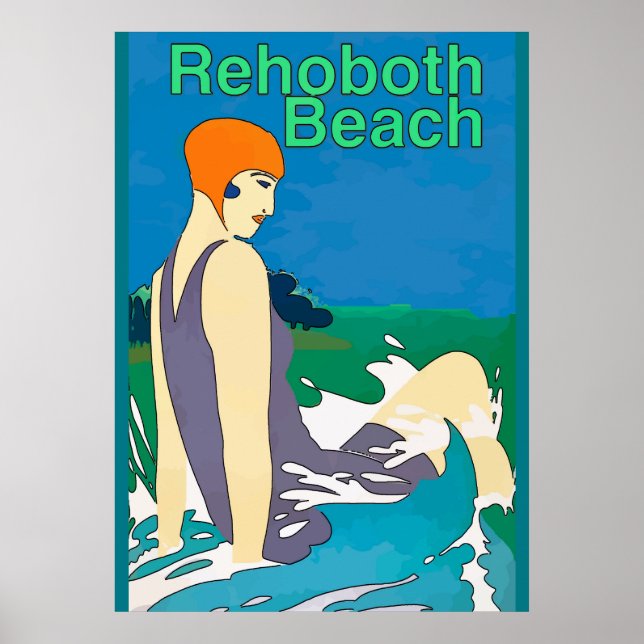 Affiche Rehoboth Beach Style Vintage (Devant)