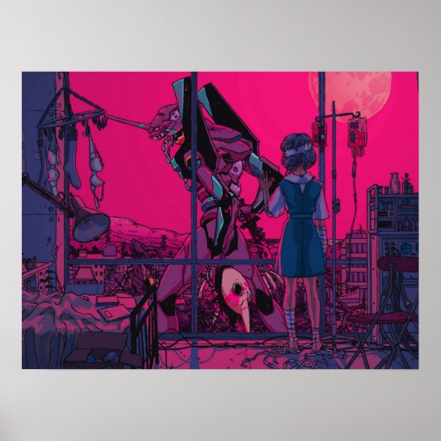 Affiche Rei Ayanami Neon Genèse Evangelion (Devant)