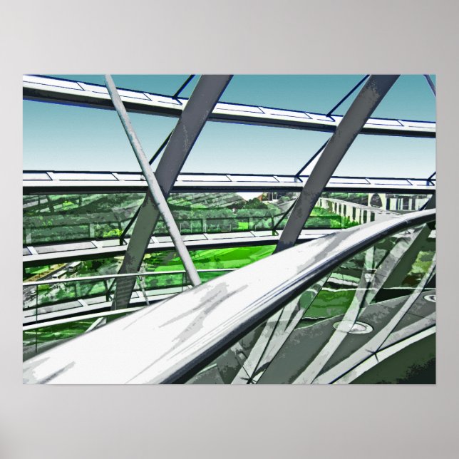Affiche Reichstag / Bundestag, Rails intérieurs, Berlin(r4 (Devant)