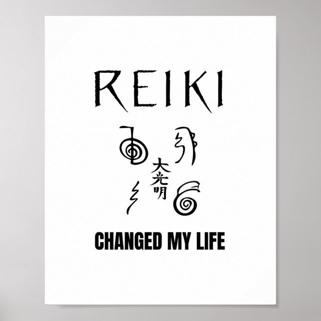 Affiche Reiki a changé ma vie | Reiki Healing Energy Don (Devant)