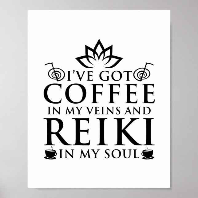Affiche Reiki & Coffee | Reiki Master Esoteric Reiki Toxit (Devant)