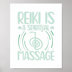 Affiche Reiki est un massage spirituel   Idée cadeau