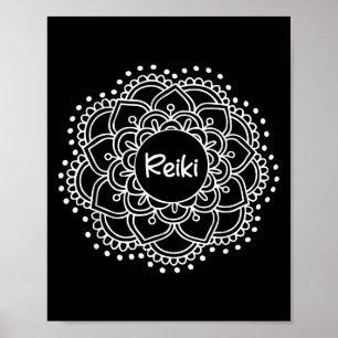 Affiche Reiki Mandala. Inspirational Yoga Tee