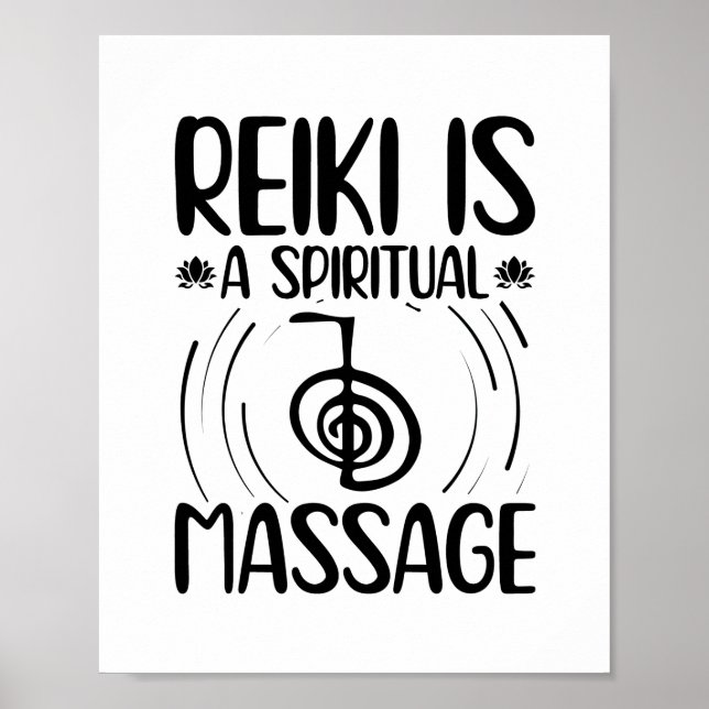 Affiche Reiki Sayings | Yoga Healing Energy Chakras Cadeau (Devant)