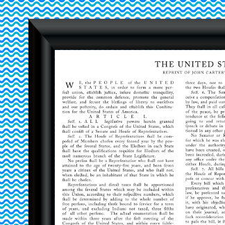 Affiche Réimpression de John Carter, Constitution américai