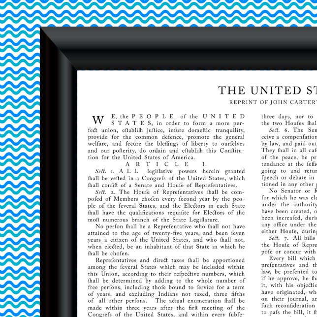 Affiche Réimpression de John Carter, Constitution américai (Créateur téléchargé)