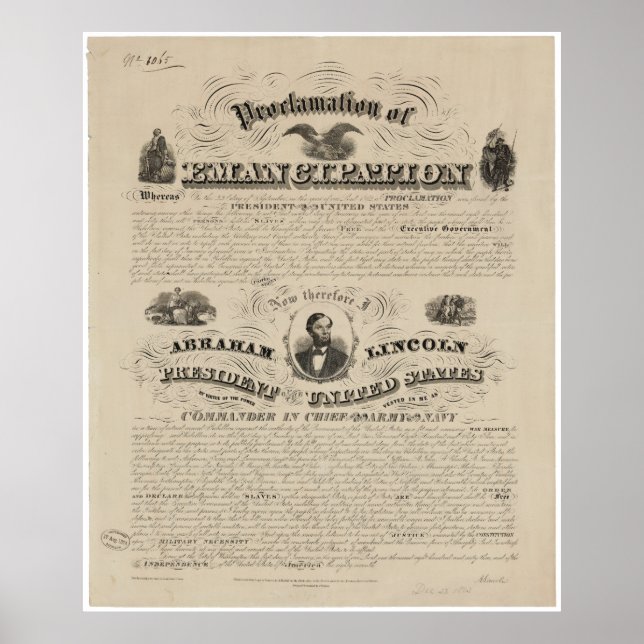 Affiche Réimpression de la Proclamation d'émancipation de  (Devant)