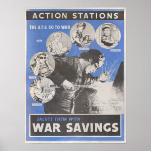 Affiche Réimpression de l'affiche britannique de guerre.