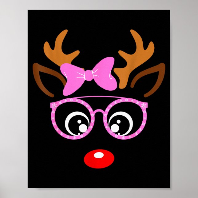 Affiche Reindeer Face Matching Family Christmas Costume Wo (Devant)