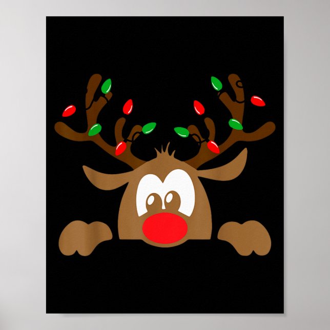 Affiche Reindeer Face Matching Family Christmas Deer Girl  (Devant)