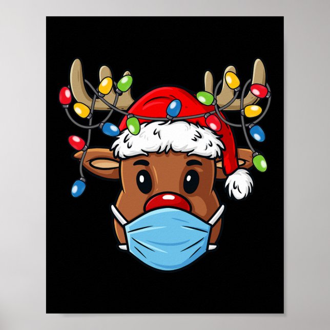 Affiche Reindeer Joyeux Noël Fun Noël (Devant)