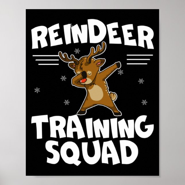 Affiche Reindeer Training Squad Deer Team Xmas Running New (Devant)