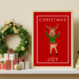 Affiche Reinder de Noël en Sweat Art Cosy Imprimer