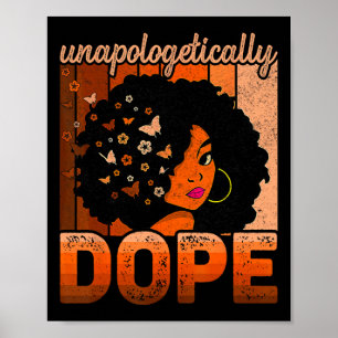Affiche Reine afro mélanine sans excuses drogue noire