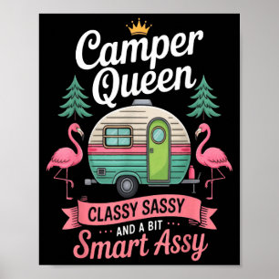 Affiche Reine campeuse Cly Sy intelligente drôle femmes fi