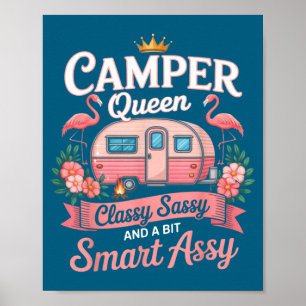 Affiche Reine campeuse Cly Sy intelligente Y camping-car f