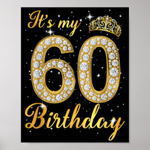 Affiche reine couronne de diamant 60e anniversaire 60 ans