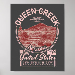AFFICHE REINE CREEK ARIZONA - CAMPAGNE DE L'AUTOROUTE
