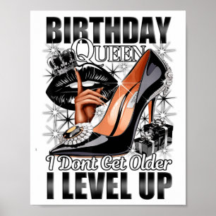Affiche Reine d'anniversaire Je ne vieillit pas Je monte e