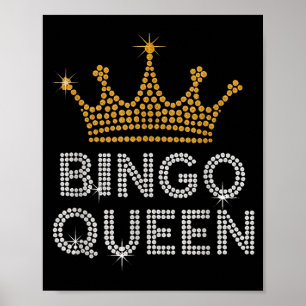 Affiche Reine de Bingo Joueuse de Bingo Jeu Fête Drôle Fem