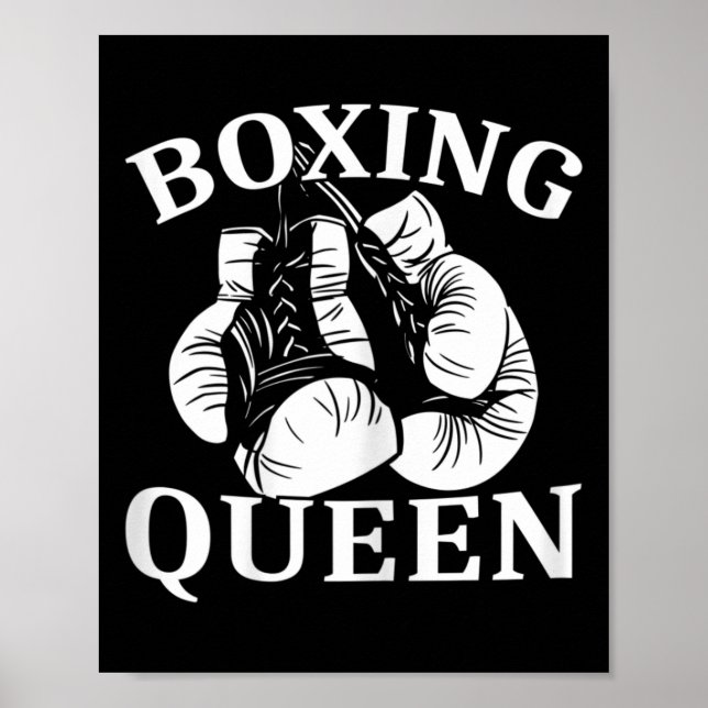 Affiche Reine de boxe féminine combattante kickboxing  (Devant)
