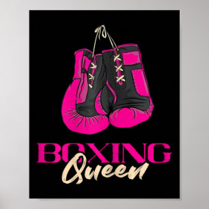 Affiche Reine de boxe Kickboxeuse Kickboxing Gants de boxe