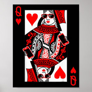 Affiche Reine de Cœur - Costume vintage de la Saint-Valent