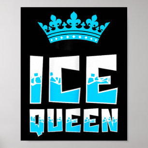 Affiche Reine de glace Graphique Pêche sur glace Pêcheur C
