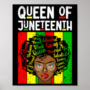Affiche Reine de Juneteenth Mois de l'histoire des Noirs M