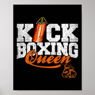 Affiche Reine de kickboxing Graphique de remise en forme 
