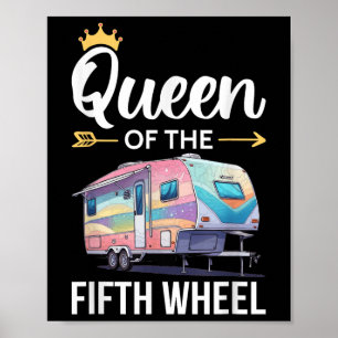 Affiche Reine De La Caravane À Sellette Camping Amour Vaca