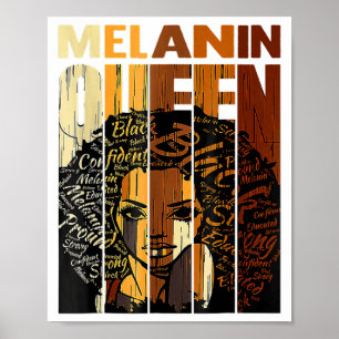 Affiche Reine de la mélanine Mois de l'histoire des Noirs