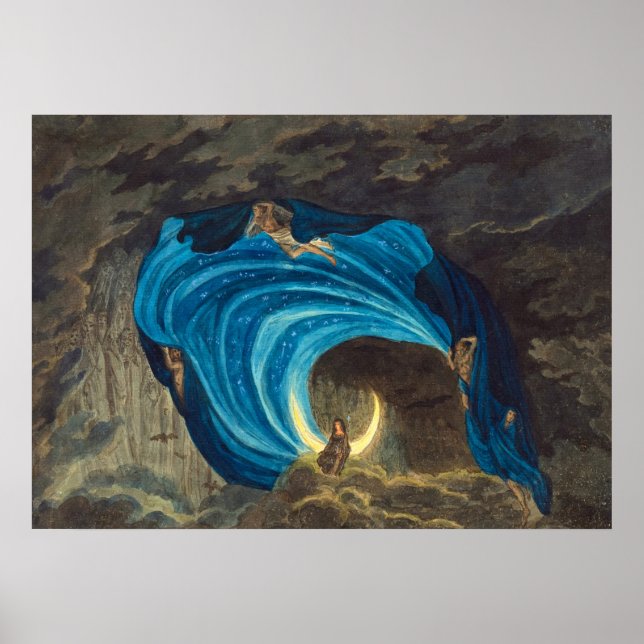 Affiche Reine de la scène de nuit par Simon Quaglio (Devant)