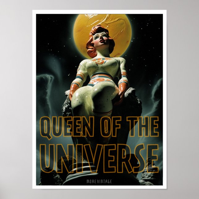 AFFICHE REINE DE L'UNIVERS IMPRIMÉ SCI-FI (Devant)