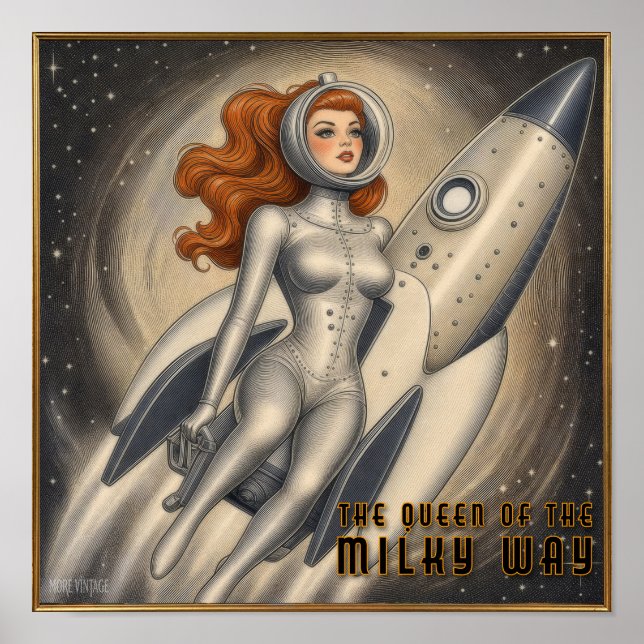 AFFICHE REINE DE L'UNIVERS IMPRIMÉ SCI-FI (Devant)