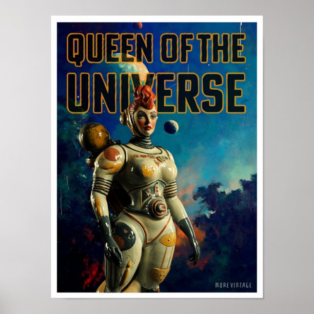 AFFICHE REINE DE L'UNIVERS IMPRIMÉ SCI-FI (Devant)