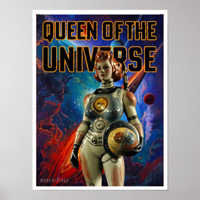 AFFICHE REINE DE L'UNIVERS IMPRIMÉ SCI-FI (Devant)