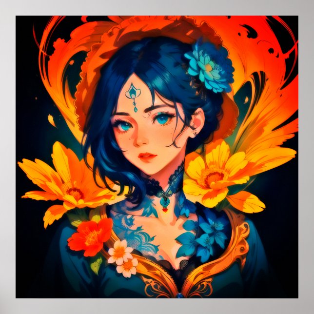 Affiche Reine des fleurs d'Anime (Devant)